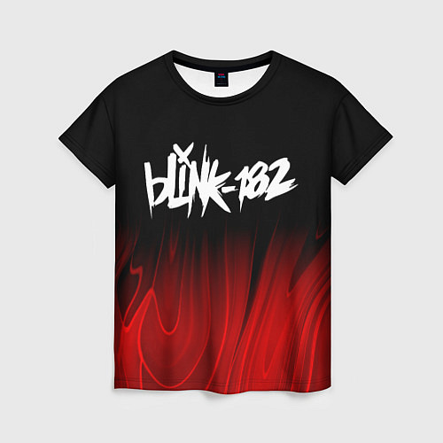 Женская футболка Blink 182 red plasma / 3D-принт – фото 1