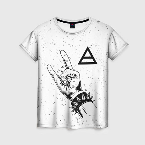 Женская футболка Thirty Seconds to Mars и рок символ / 3D-принт – фото 1