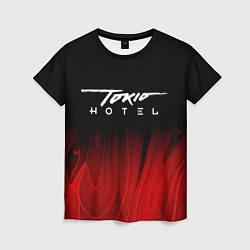 Женская футболка Tokio Hotel red plasma