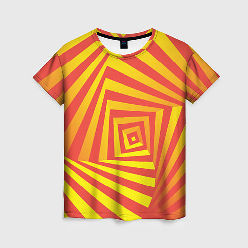 Женская футболка Оптическая иллюзия вглубь / 3D-принт – фото 1