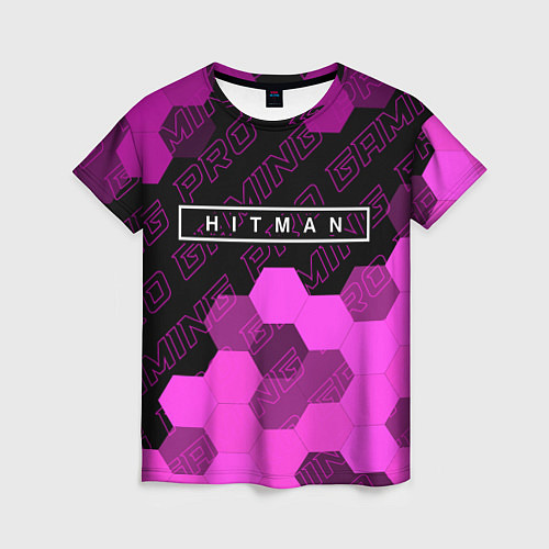 Женская футболка Hitman pro gaming: символ сверху / 3D-принт – фото 1
