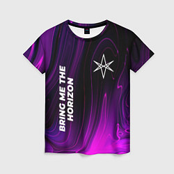 Женская футболка Bring Me the Horizon violet plasma