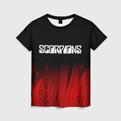 Футболка женская Scorpions red plasma, цвет: 3D-принт