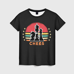 Футболка женская Шахматные фигуры chess, цвет: 3D-принт