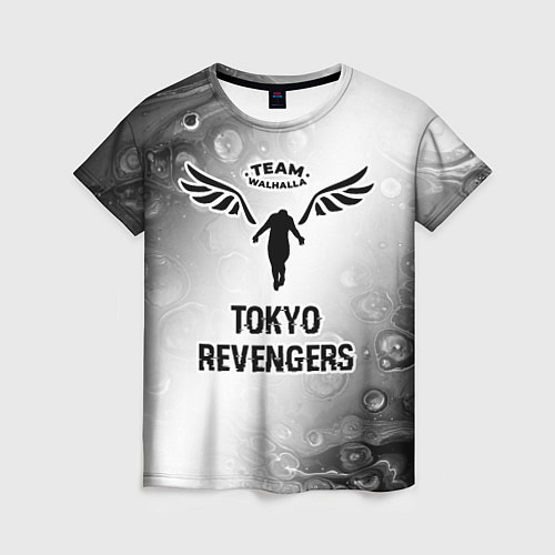 Женская футболка Tokyo Revengers glitch на светлом фоне / 3D-принт – фото 1