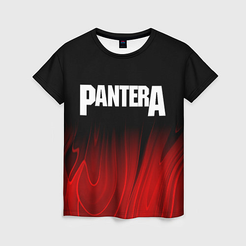 Женская футболка Pantera red plasma / 3D-принт – фото 1