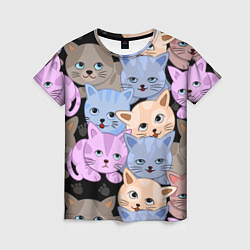 Женская футболка Cats party
