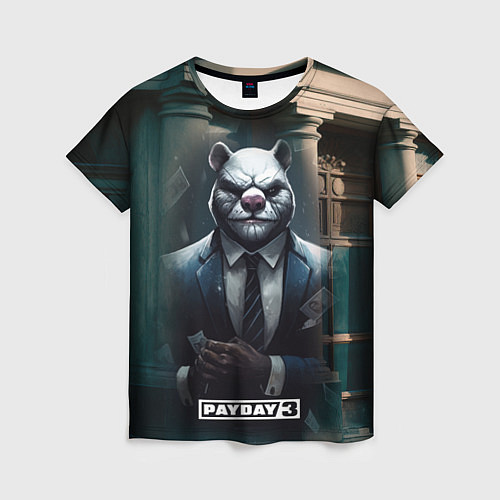 Женская футболка Payday 3 white bear / 3D-принт – фото 1