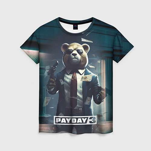 Женская футболка Payday 3 bear / 3D-принт – фото 1
