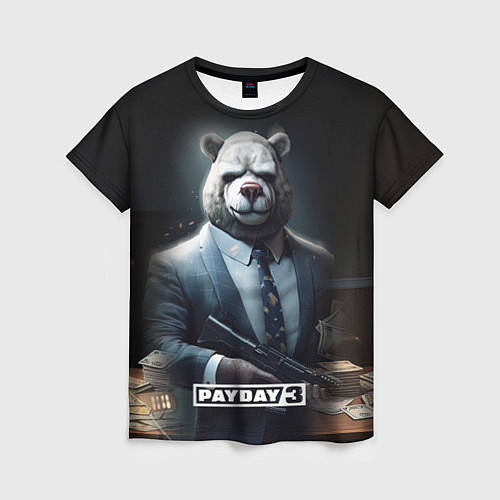 Женская футболка Payday3 bear / 3D-принт – фото 1
