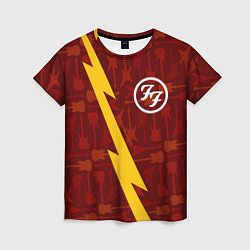 Женская футболка Foo Fighters гитары и молния