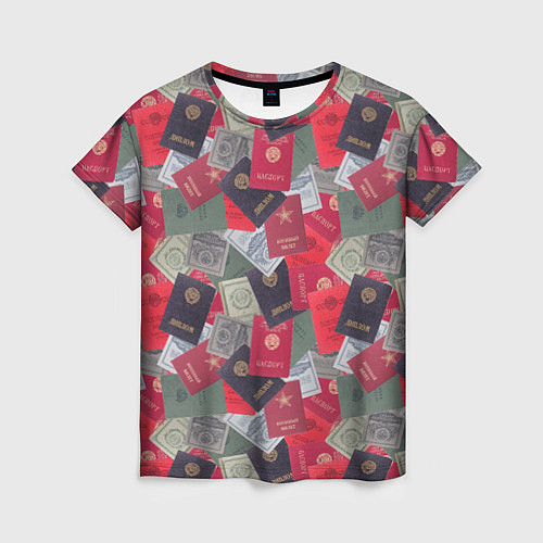 Женская футболка Документы Советского Союза / 3D-принт – фото 1