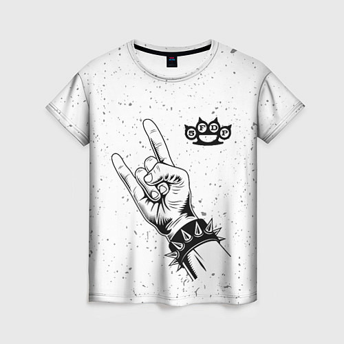 Женская футболка Five Finger Death Punch и рок символ / 3D-принт – фото 1