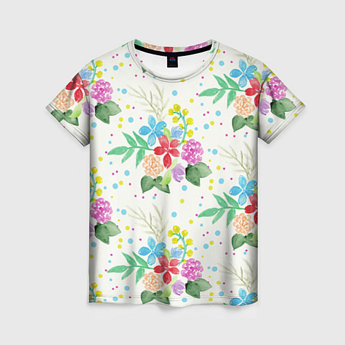 Женская футболка Весенние букеты / 3D-принт – фото 1