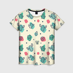 Женская футболка Cactus life