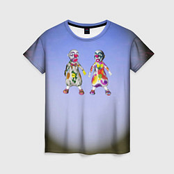 Женская футболка Два чудаковатых клоуна