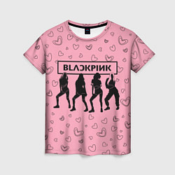 Женская футболка Blackpink силуэт