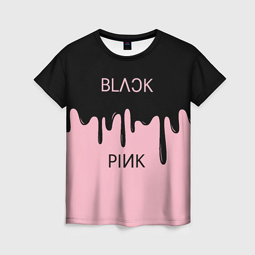 Женская футболка Blackpink - краски / 3D-принт – фото 1