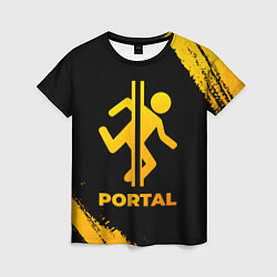 Футболка женская Portal - gold gradient, цвет: 3D-принт