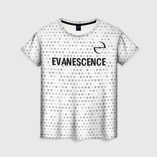 Женская футболка Evanescence glitch на светлом фоне: символ сверху / 3D-принт – фото 1