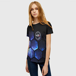Футболка женская Mass Effect - N7 - Космос, цвет: 3D-принт — фото 2