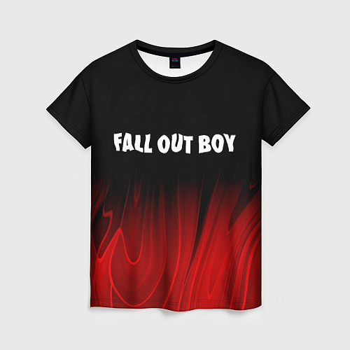 Женская футболка Fall Out Boy red plasma / 3D-принт – фото 1