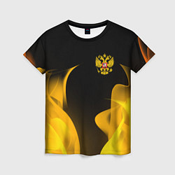 Женская футболка Russian style fire