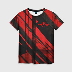 Женская футболка CS GO black and red