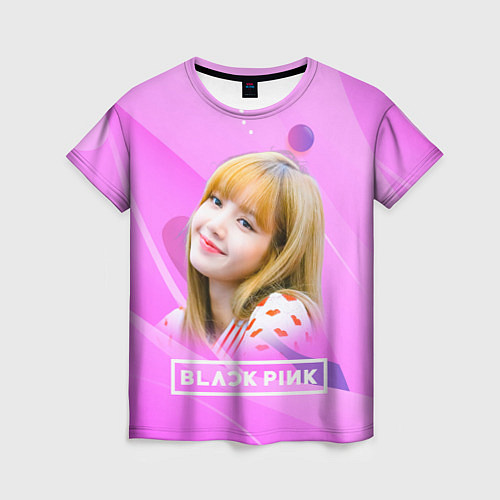 Женская футболка Blackpink Lisa pink / 3D-принт – фото 1