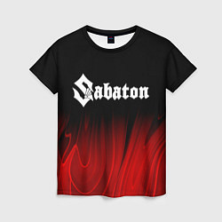 Футболка женская Sabaton red plasma, цвет: 3D-принт