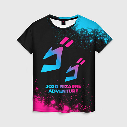 Женская футболка JoJo Bizarre Adventure - neon gradient / 3D-принт – фото 1