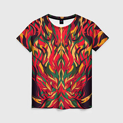 Женская футболка Пожар в джунглях