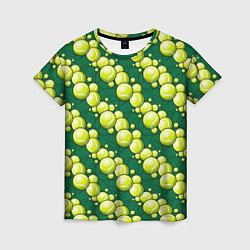 Футболка женская Большой теннис - мячики, цвет: 3D-принт