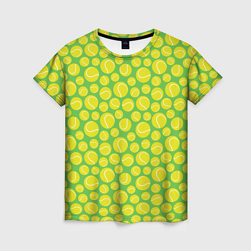 Женская футболка Мячики для большого тенниса / 3D-принт – фото 1