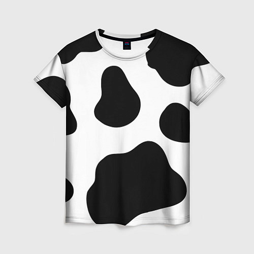 Женская футболка Принт - пятна коровы / 3D-принт – фото 1