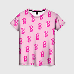 Женская футболка Барби паттерн буква B