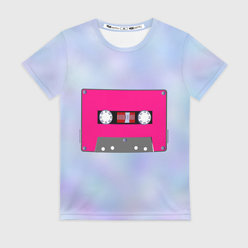 Женская футболка Магнитофонная кассета / 3D-принт – фото 1