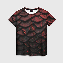 Женская футболка Объемная текстура из темных плит