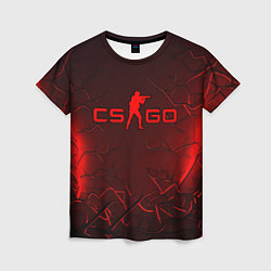 Футболка женская CSGO logo dark red, цвет: 3D-принт