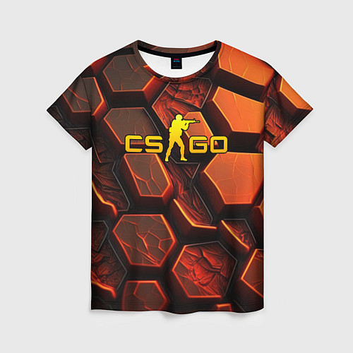 Женская футболка CS GO orange logo / 3D-принт – фото 1