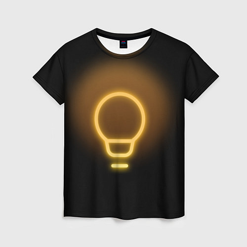 Женская футболка Неоновая лампа / 3D-принт – фото 1