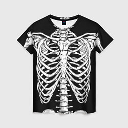 Женская футболка Skeleton ribs