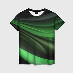 Женская футболка Темная зеленая текстура