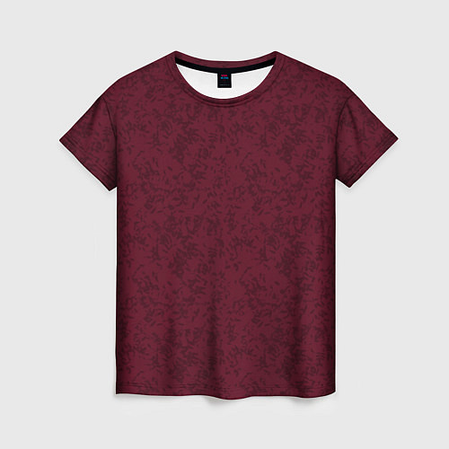 Женская футболка Текстура тёмно-красный / 3D-принт – фото 1