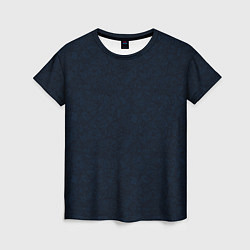 Женская футболка Абстракция тёмно-синий ажурный