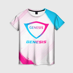 Женская футболка Genesis neon gradient style