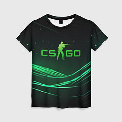 Футболка женская CS GO green logo, цвет: 3D-принт