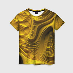 Женская футболка Объемная желтая текстура