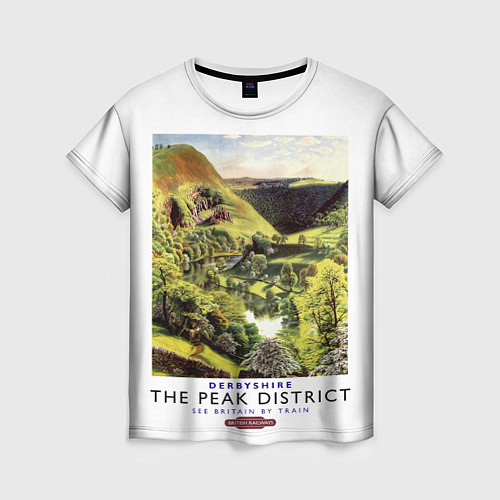Женская футболка Пик-Дистрикт / 3D-принт – фото 1