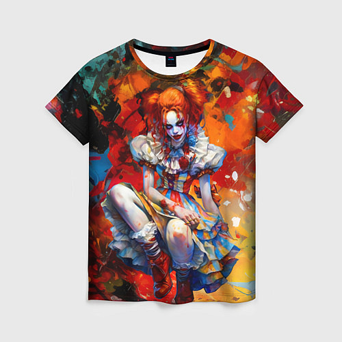 Женская футболка Клоун девушка / 3D-принт – фото 1